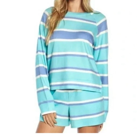 Wild Fox Striped Blue and White Pajama Set (MSRP- $126) - Picture 1 of 1